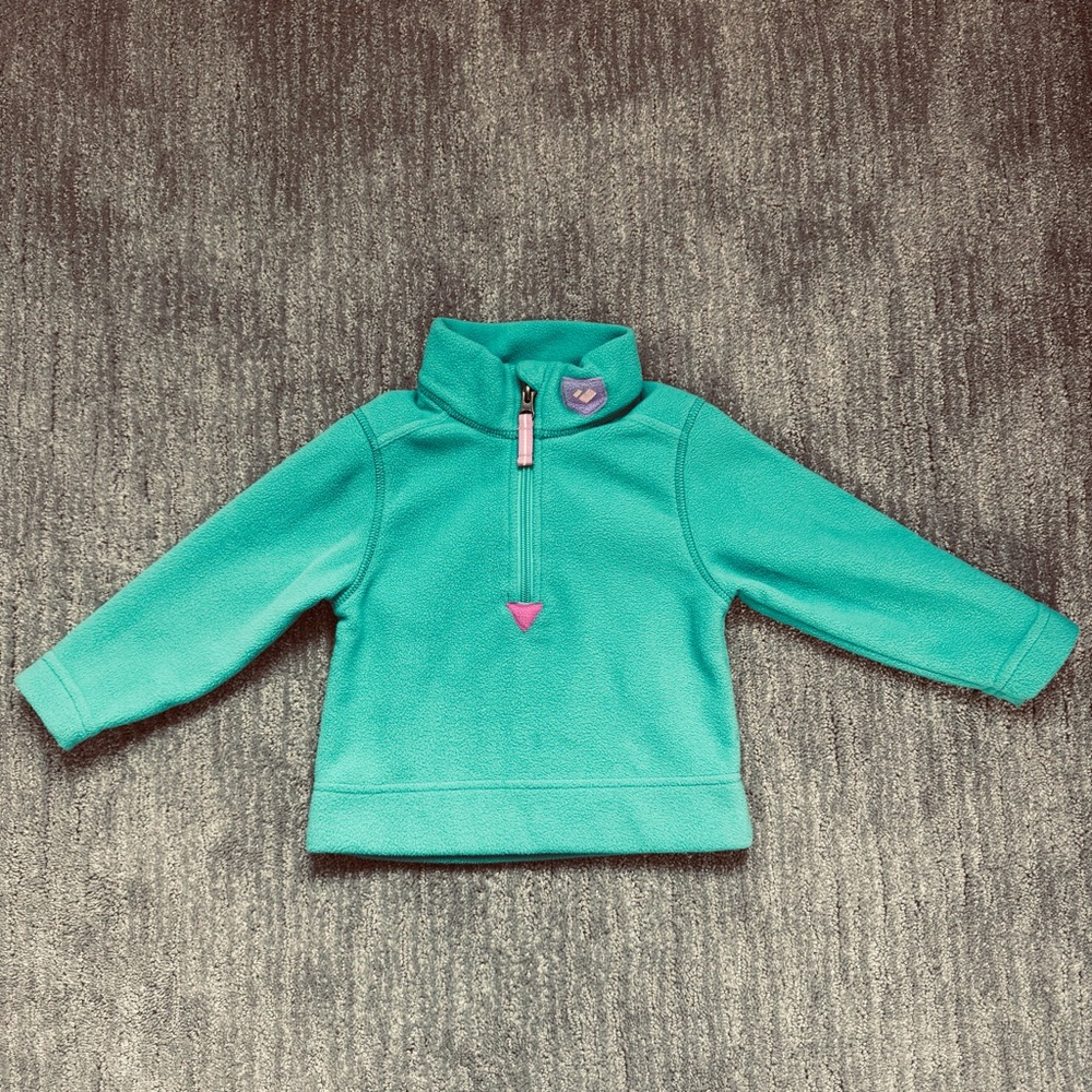 Obermeyer Girls Ultra Gear Zip Top Green Fleece 1/2 Zip Pullover Size‎ XS